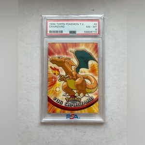 1999 Topps Pokémon TV Charizard #06 PSA 8